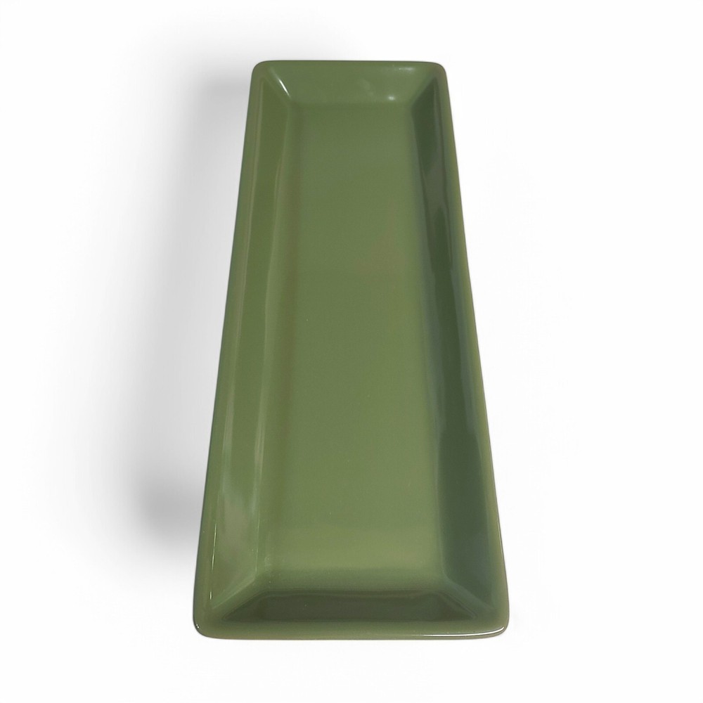 Pampered Chef Simple Additions Rectangular Serving Platter Green 15”x 6"x 1.5"