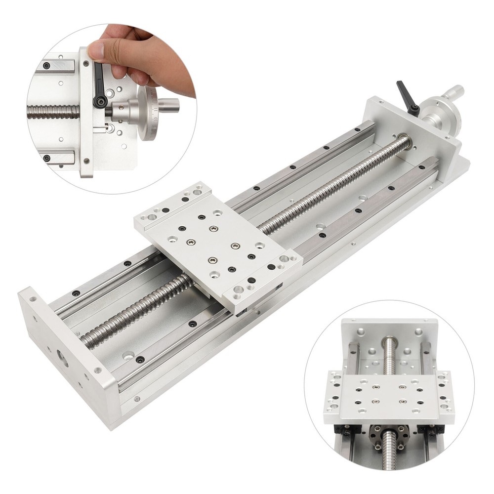 Linear Slide Guide Rail Precision Guide Rail, Manual Sliding Table 400mm/15.75in