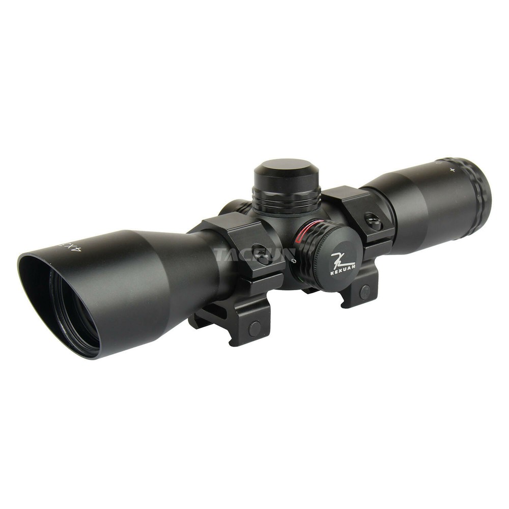 4X32 Crossbow Compact Multi Range Reticle Scope Red Green /W Rings