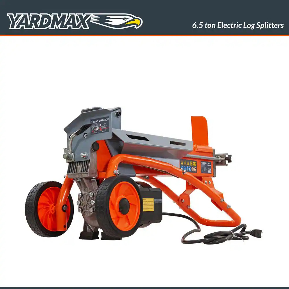 6.5-Ton 15 Amp Horizontal Electric Log Splitter