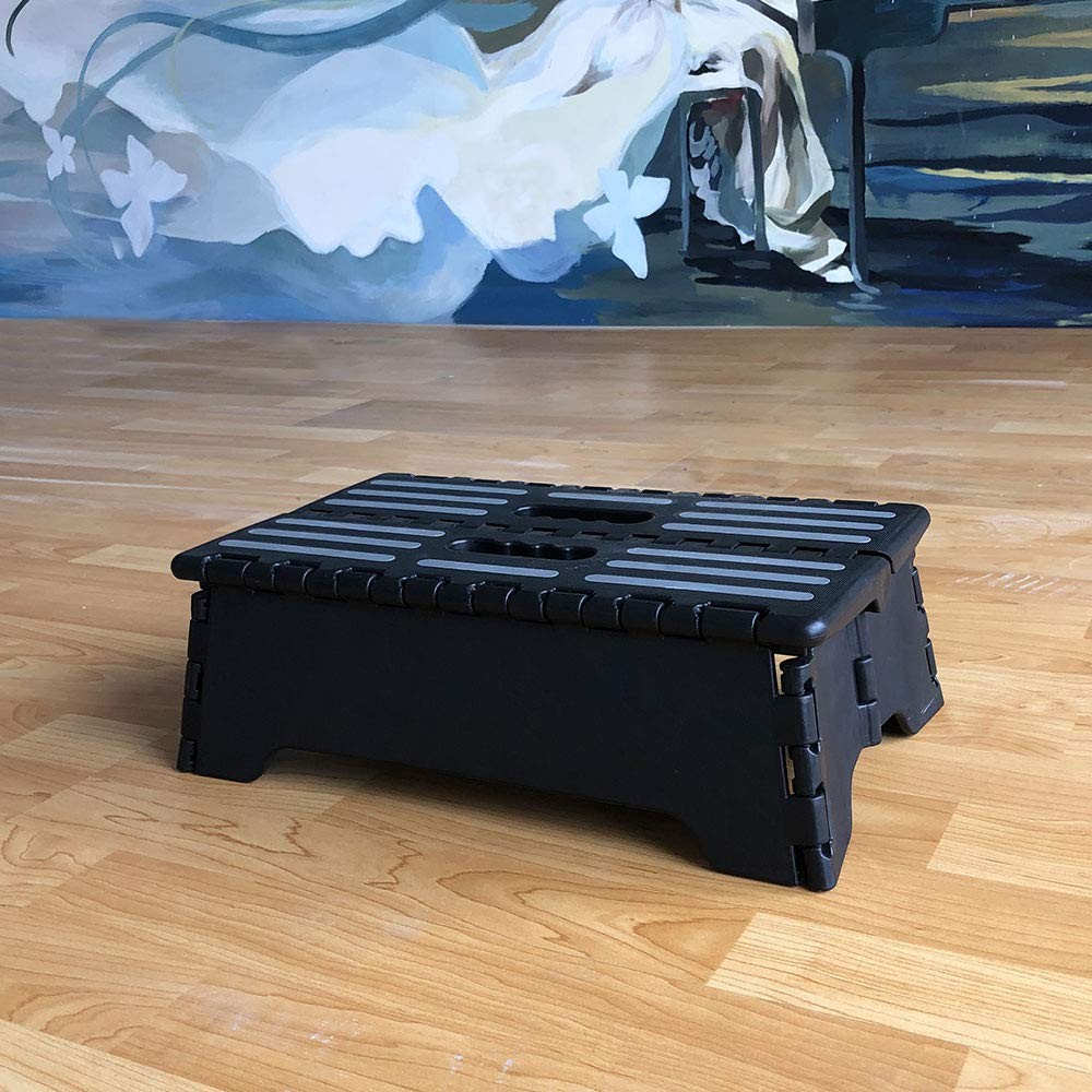 5" Portable Folding Step Stool - Kitchen, Bathroom, Bedroom - Lightweight 300lb