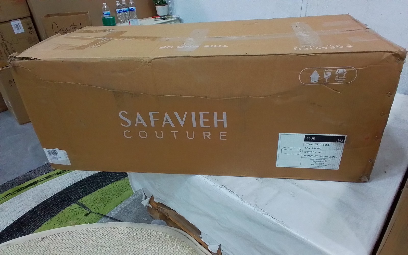 Safavieh JACQUALESSA CHENILLE BENCH, Reduced Price 2172782878 SFV4849E