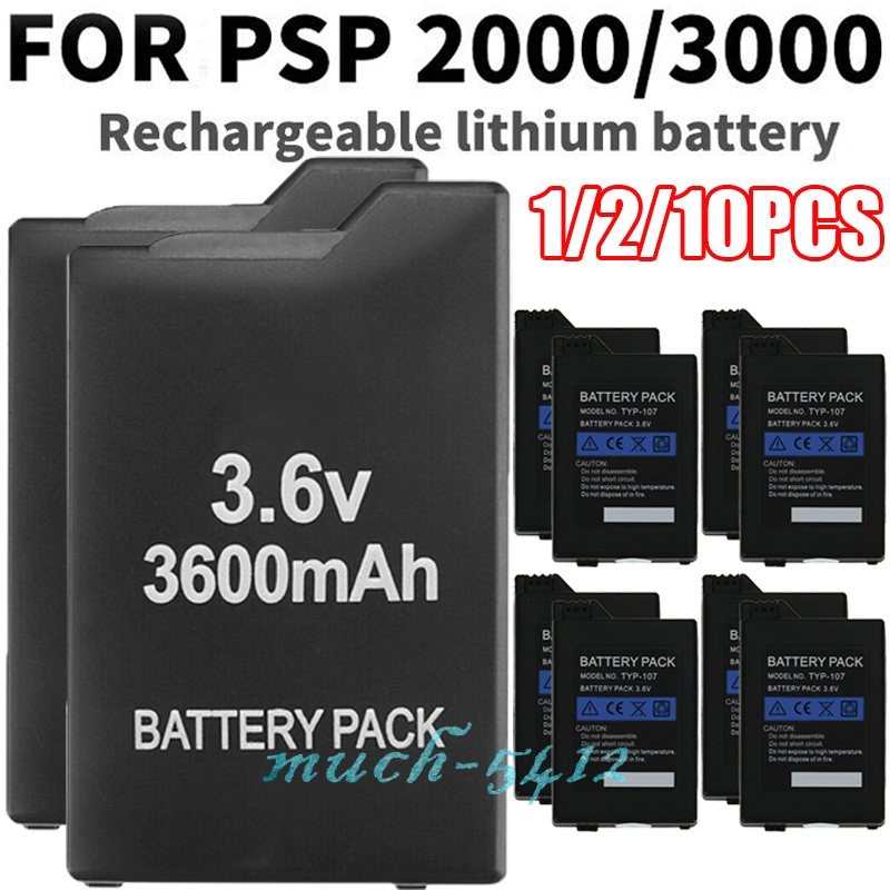 Battery For PSP 2000 3000 2001 2006 Rechargeable 3600mAh Battery Pack Replace