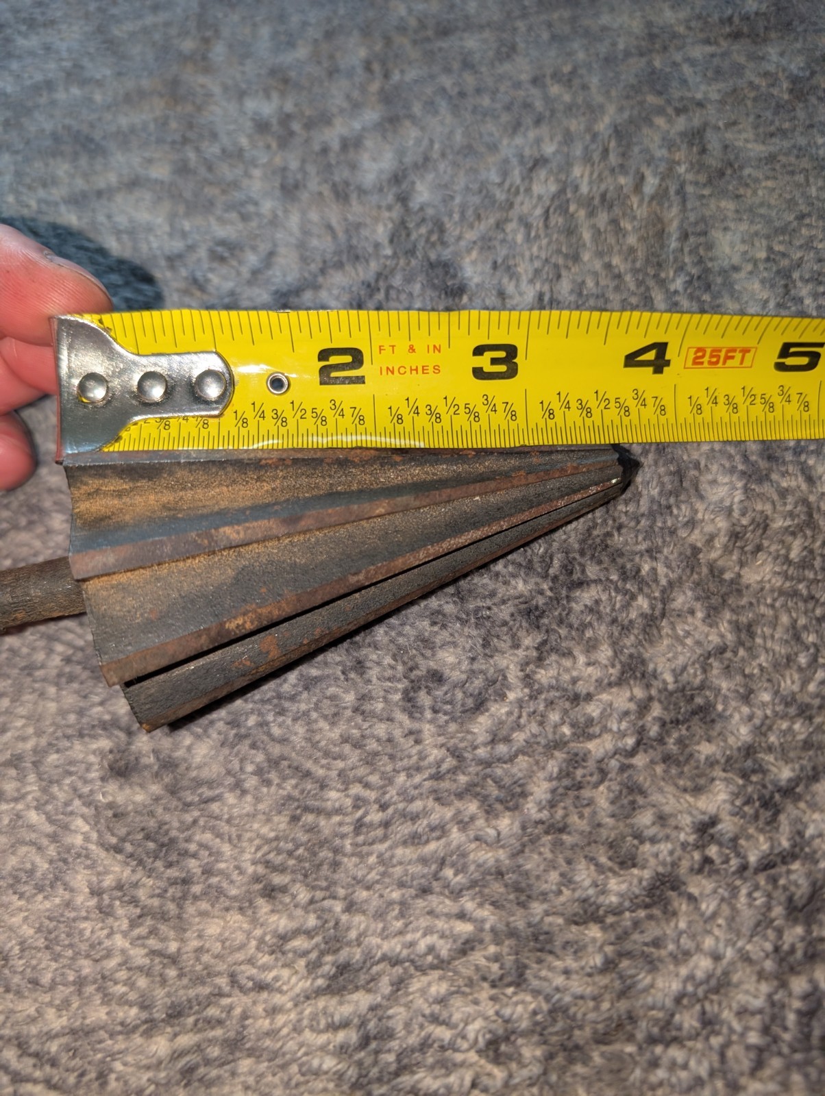 VTG Union Tools Pipe Burring Reamer 2 1/4" OD Spiral. 4 1/2" Length. USA Made.