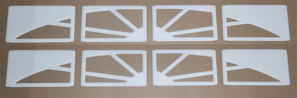 8pc Clopay Sunset Replacement Insert Grilles Short Panel Garage Door White 503