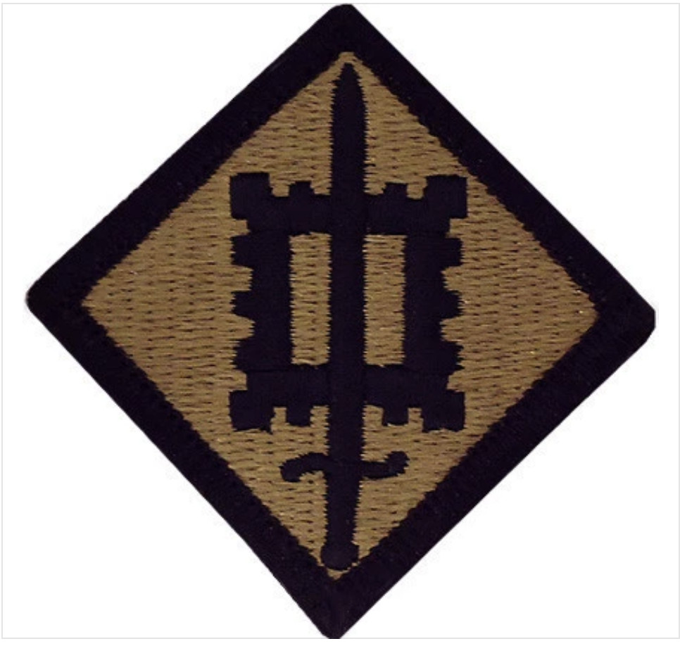 GENUINE U.S. ARMY PATCH: 18TH ENGINEER BRIGADE - EMBROIDERED ON OCP - PAIR