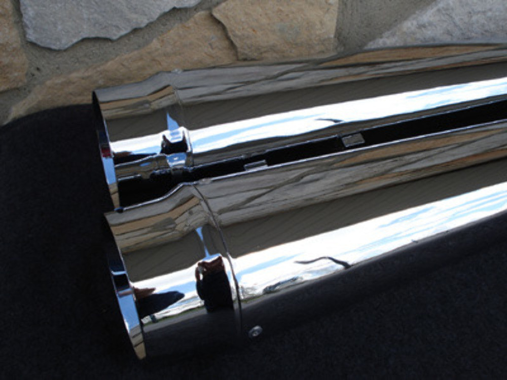 DNA 4" MEGAPHONE SLIP-ON MUFFLERS EXHAUST HARLEY ELECTRA TRI GLIDE TOURING 95-16