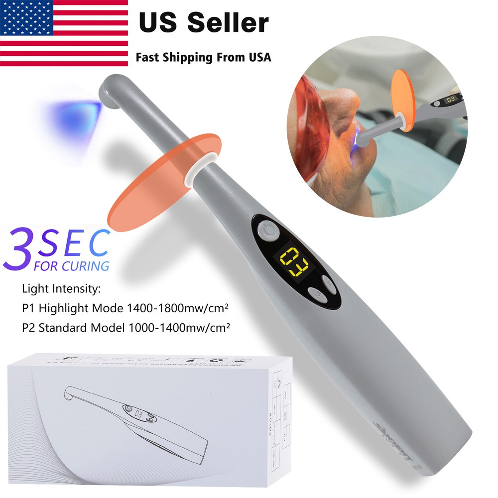 Dental Wireless 3 Second LED Curing Light Cure Lamp High Power Lamp Curing Light