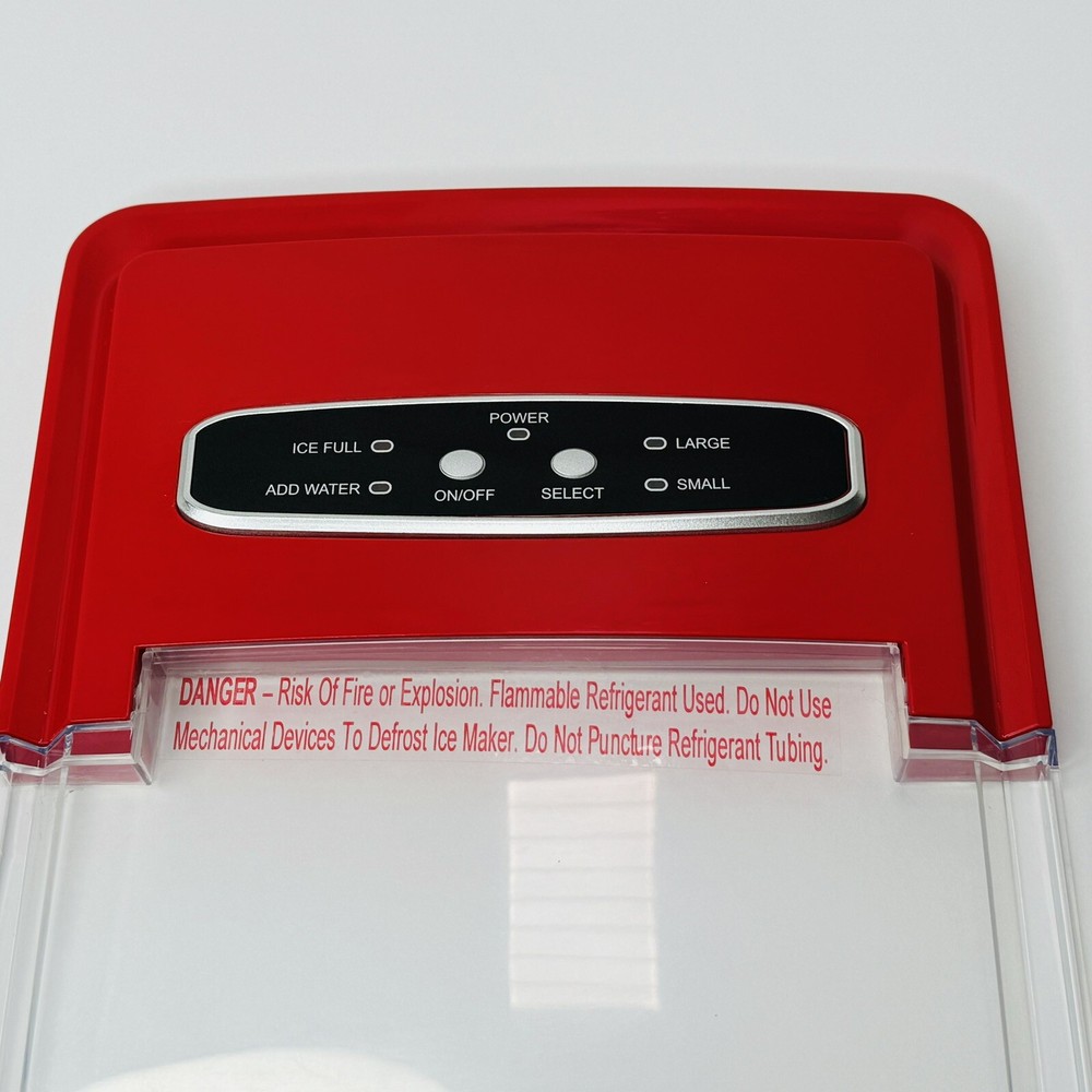 Original Control Panel and Lid for Insignia NS-IMP26SL0 Ice Maker- Red
