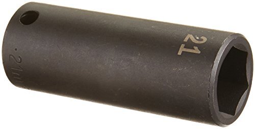 SK Tools 1/2-Inch Drive Deep Impact Socket, 21mm (34271)