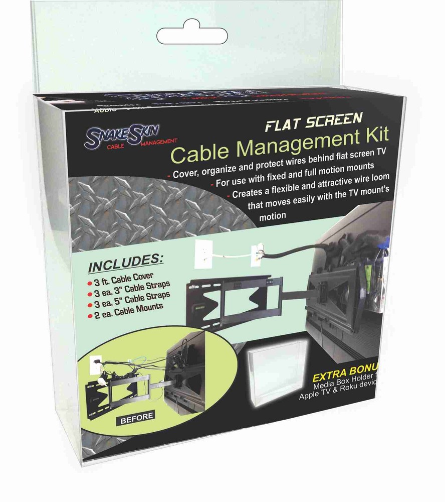 SNAKESKIN Flatscreen Cable Management Kit
