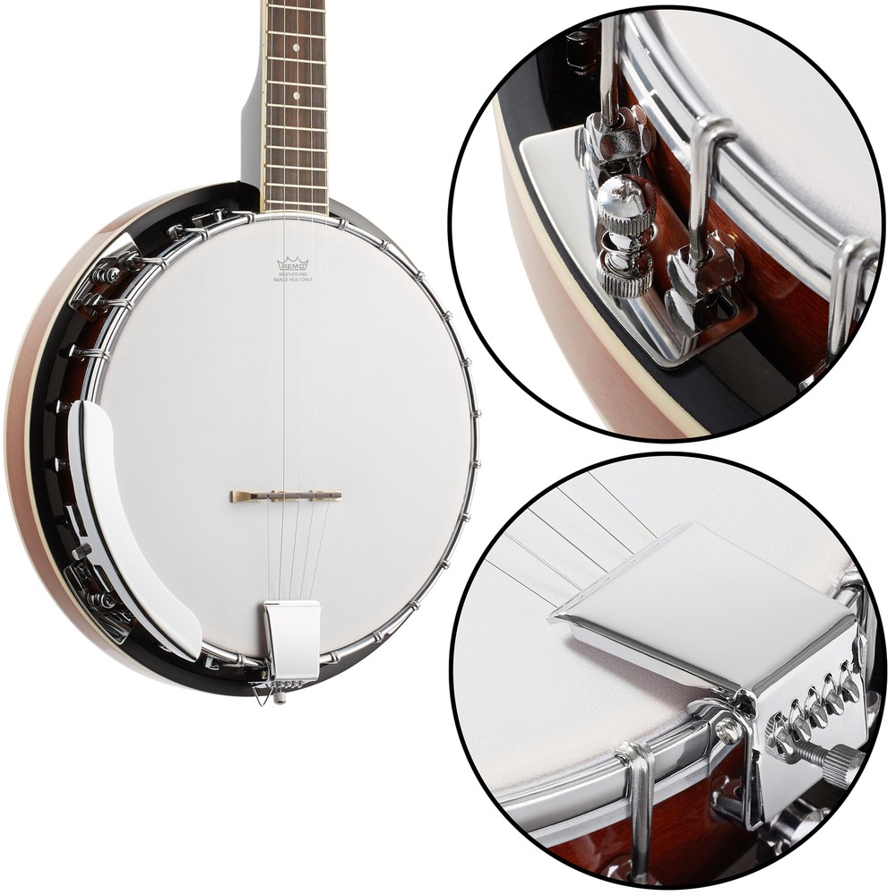 5-String Banjo - Full Size w/ Closed Back, Mahogany Resonator, Geared 5th Tuner