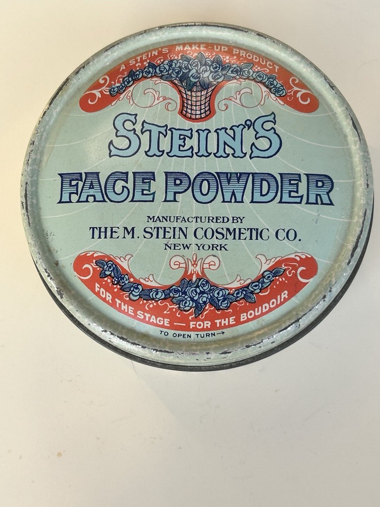 Antique Steins Face Powder Tin