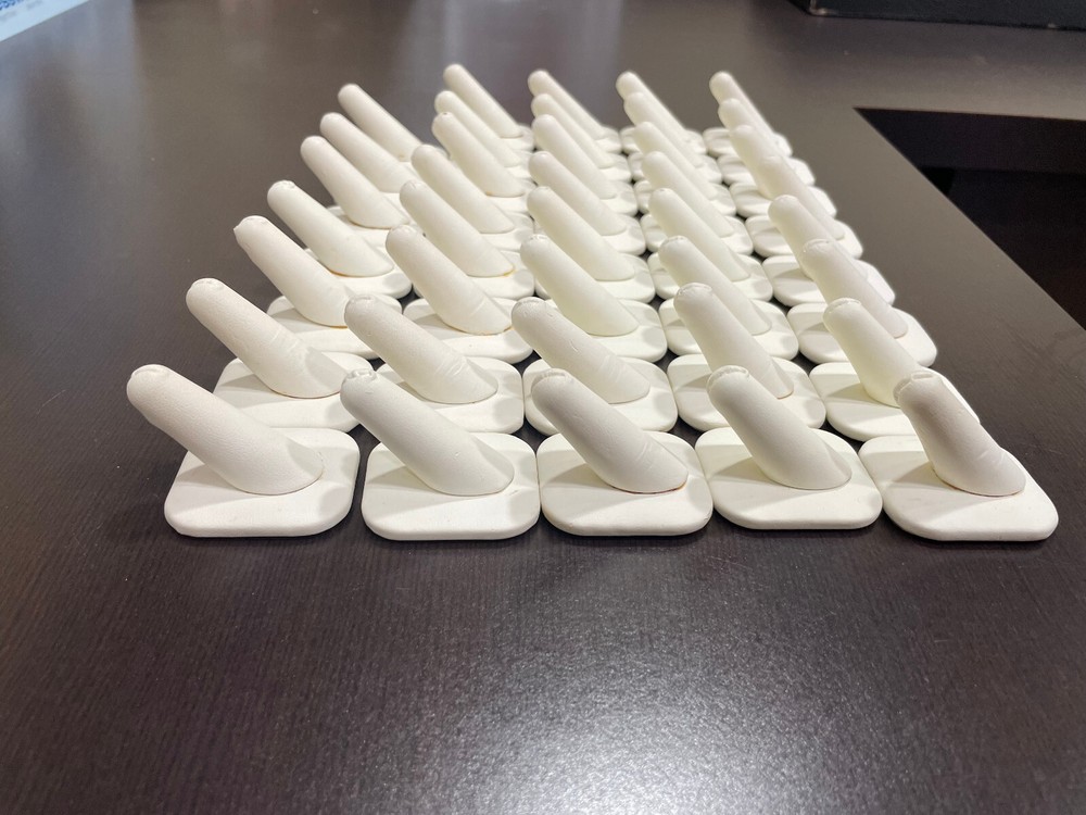 White Leatherette Small Ring Display