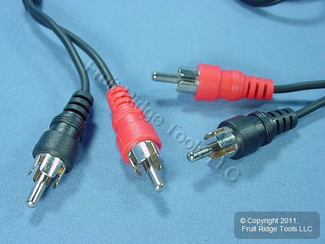 Leviton 12 ft Audio Stereo Video Transfer Patch Cable RCA Plug Shielded C5451-12