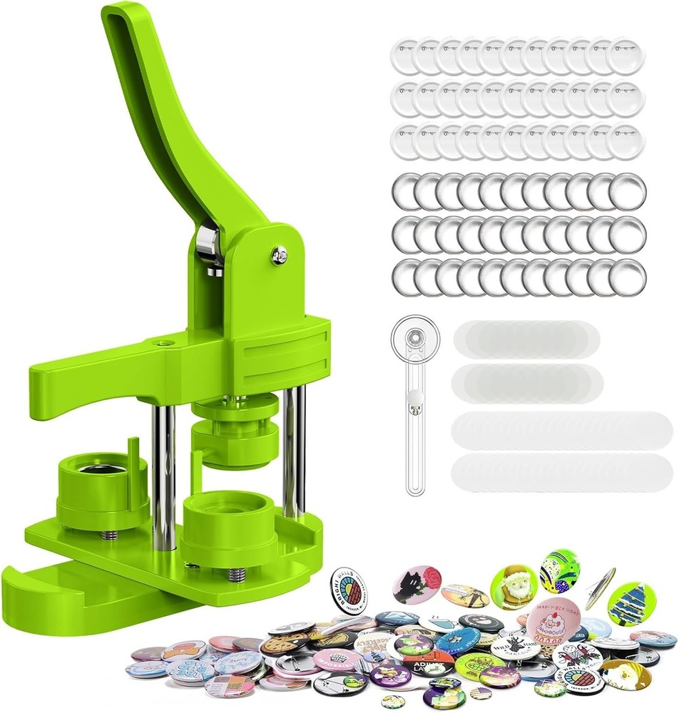 32mm Button Maker Kit – 1.25 Inch Button Maker Pin Badge Press Machine with