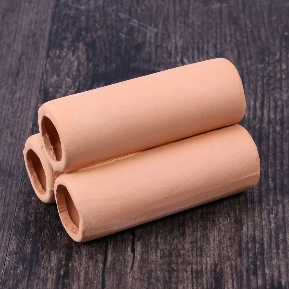 Small Ceramic Tubes Aquarium Decorations Plants Pot Cultivating Container