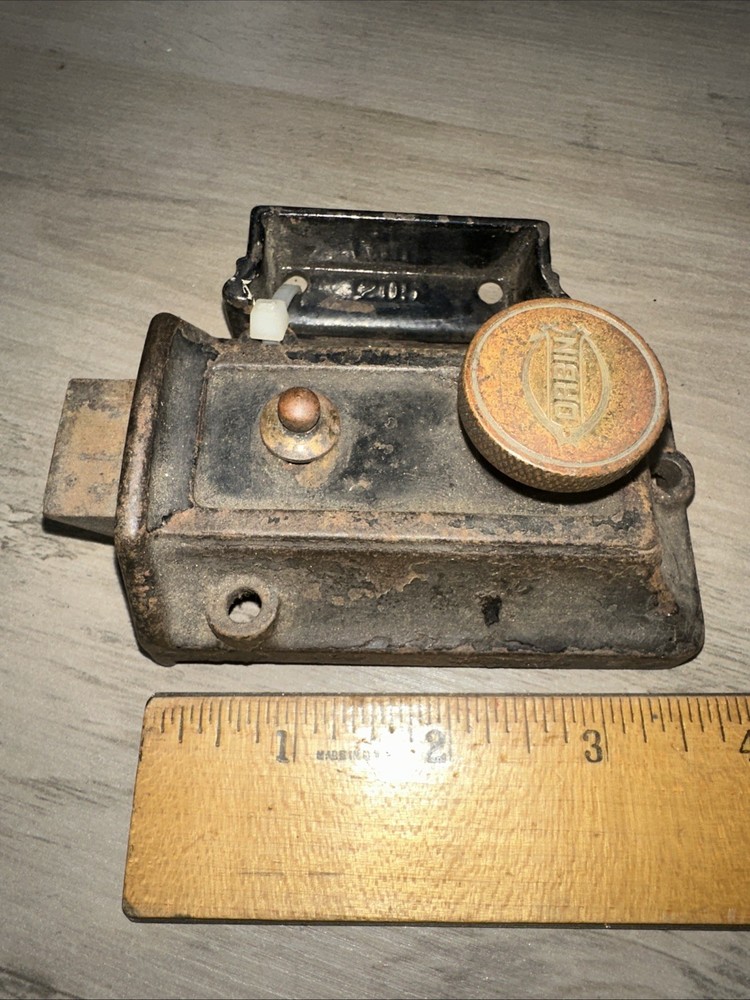 Antique Corbin Deadbolt Latch Surface Mount Working