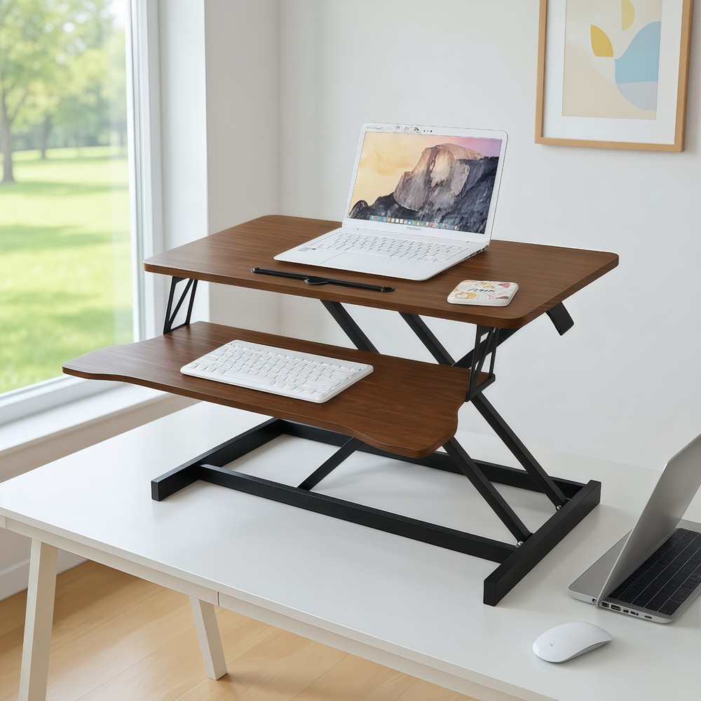 32'' Desk Converter Height Adjustable Home Office Converter Computer Desk Riser