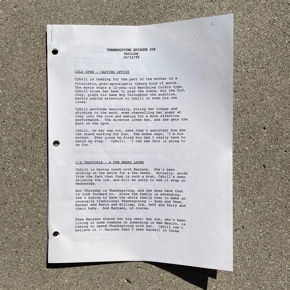 CYBILL 1995 TV Series SET Production Used Scripts Table Revised EP Drafts