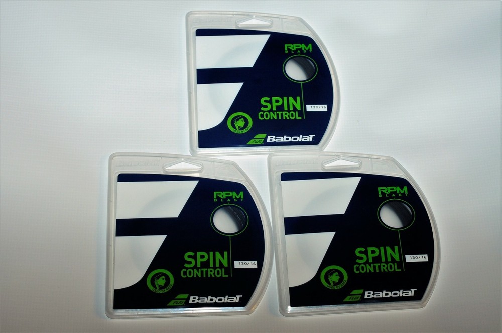 3 sets Babolat RPM Blast 16 (1.30mm) String 40ft (12m)