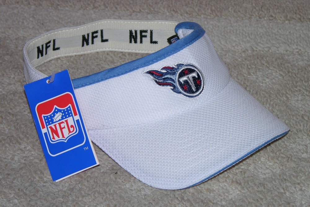 Tennessee Titans White with Light Blue Trim visor