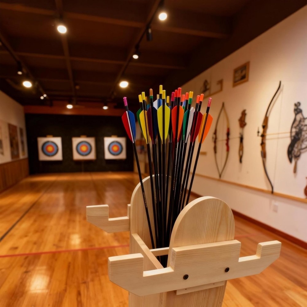 Traditional recurve Composite Solid , Floor-Standing Vertical Exhibition, Arc...