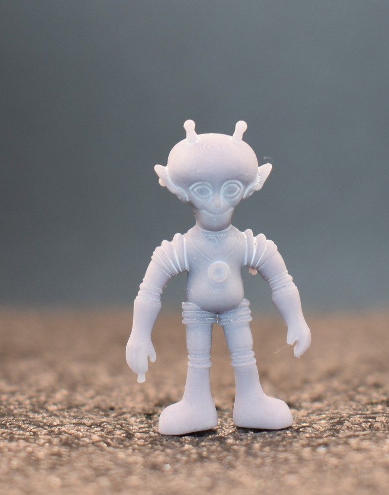 1960's  Colorforms Mini Alien ALPHA 7 Ready to Invade your Train Diorama Layout
