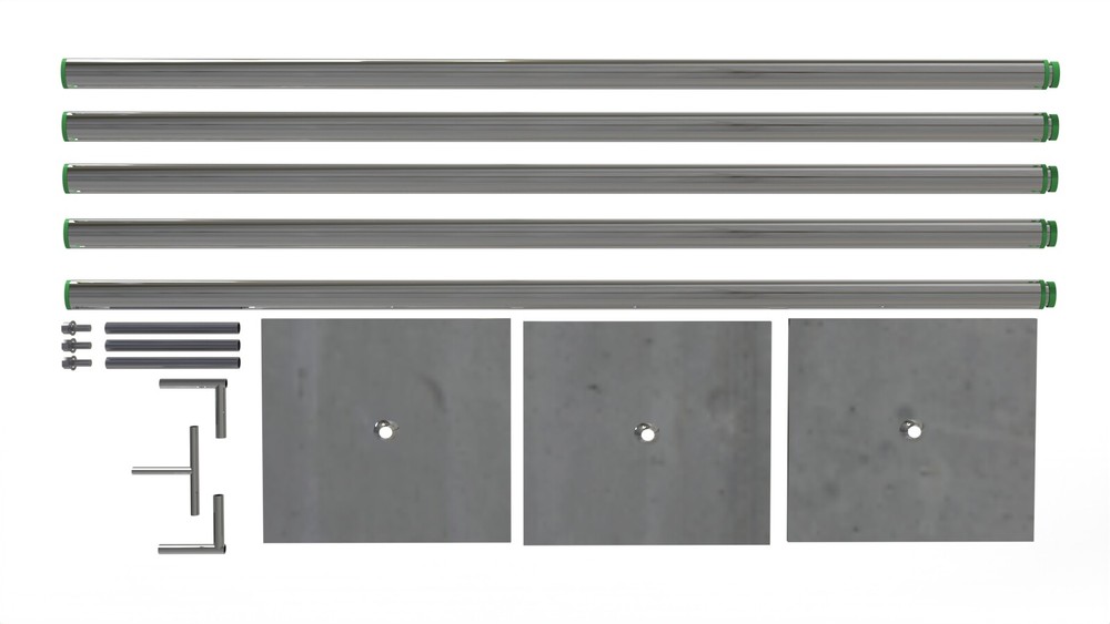 ADJUSTABLE QUICK BACKDROP KIT 10 FT TALL x 10FT-50FT WIDE PIPE WITHOUT DRAPE