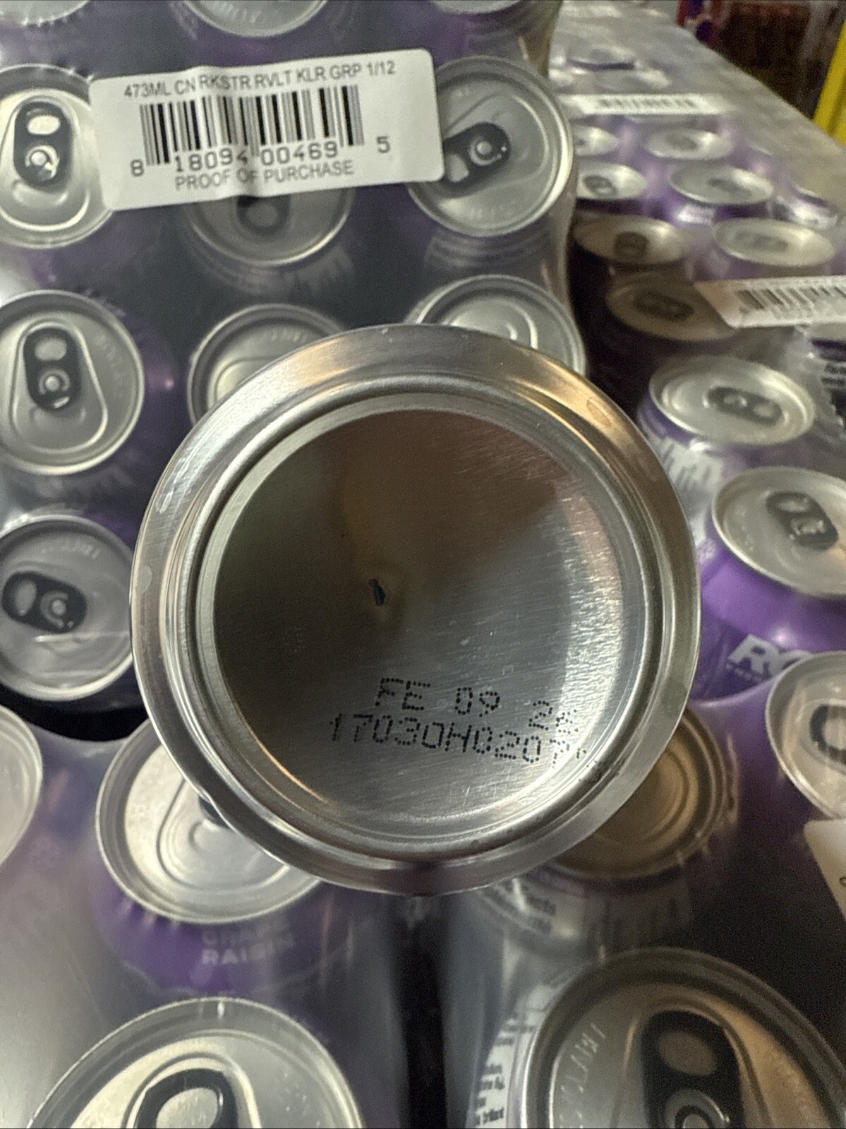 Rockstar Revolt Grape Energy Drink 16oz Each 12 Cans