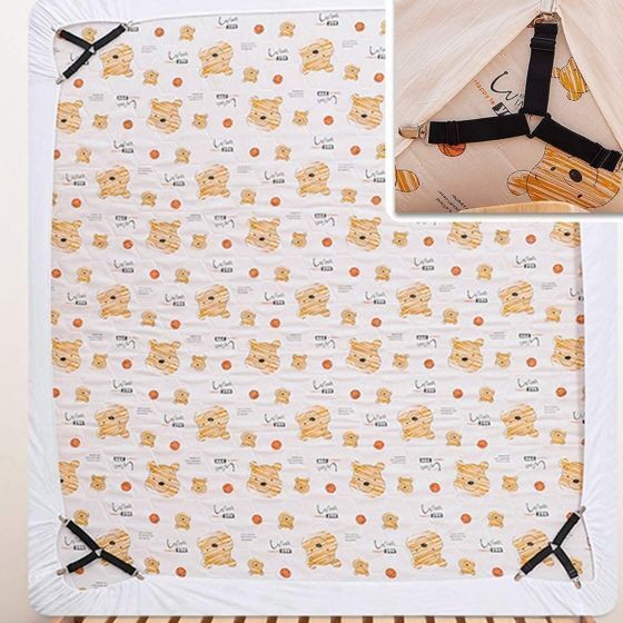 8 Pack Bed Sheet Clips with Strong Grip - Durable Triangle Design Fasteners