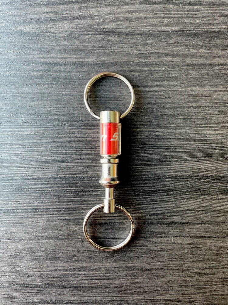 Snap-On Tools Authentic Metal Pull-Apart Red Swivel Keychain, NEW🇺🇸🔧