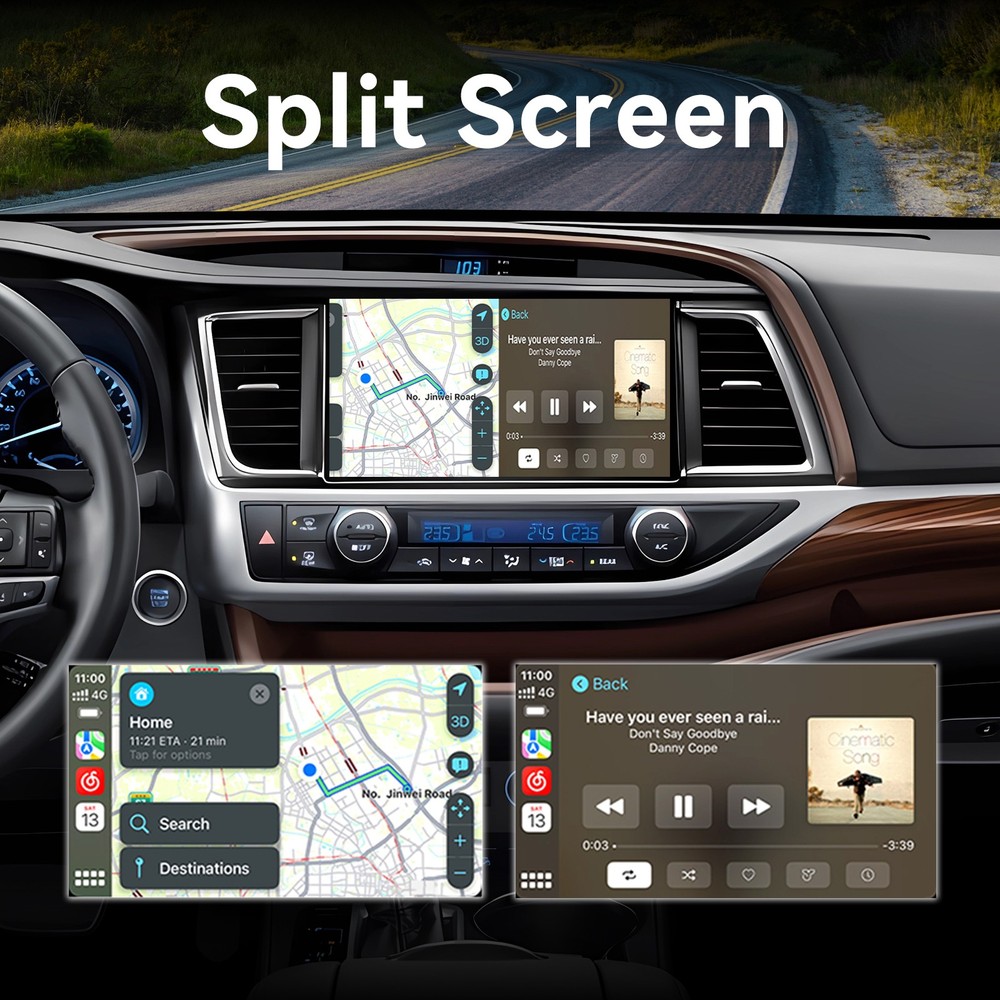 2In1 Wireless Carplay Android Auto Adapter Wired To Wireless Carpay Android Auto