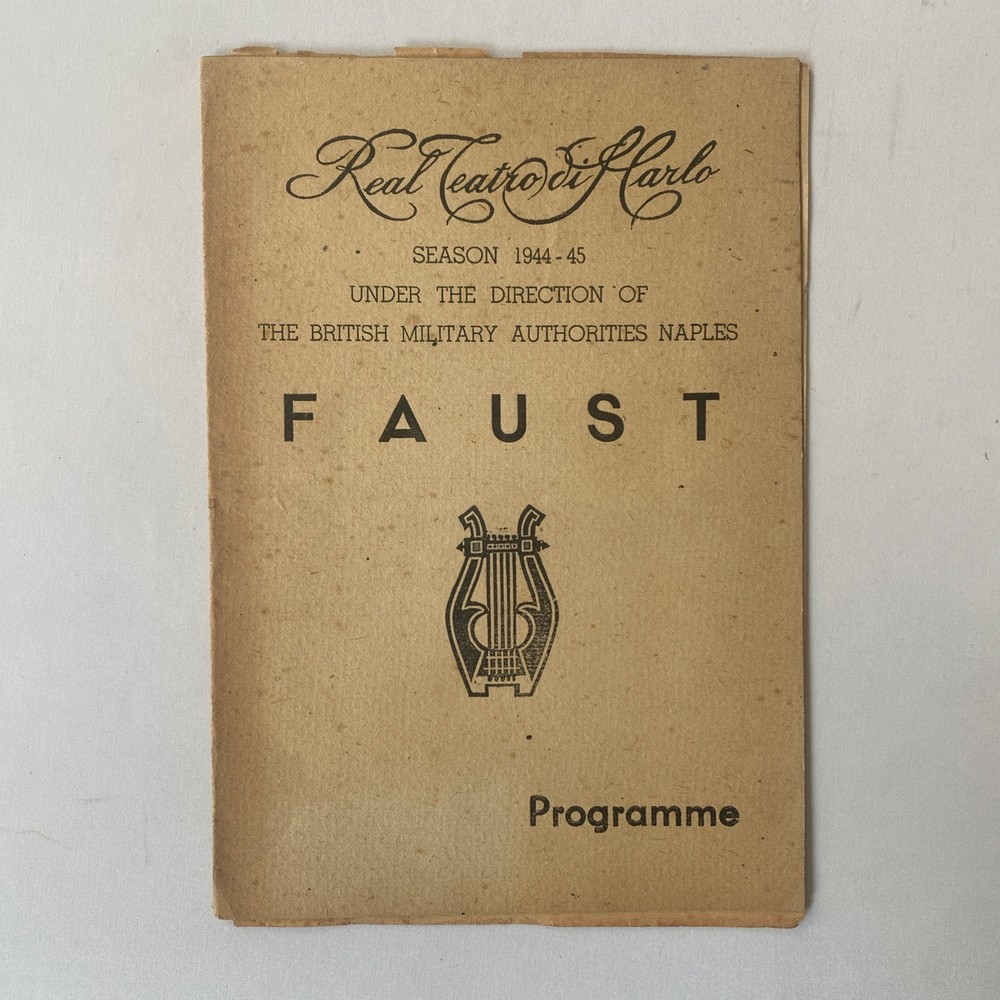 WW2 ENTERTAINMENT PROGRAMMES 1944/45 ITALIAN WITH TICKETS
