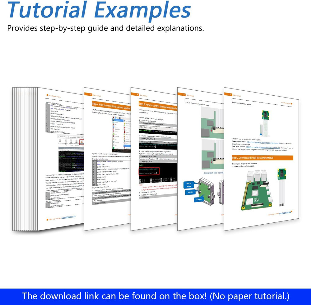 5MP Camera for Raspberry Pi 5 4 B 3 B+ A+ Zero 2 W with Adjustable Holder and Ri