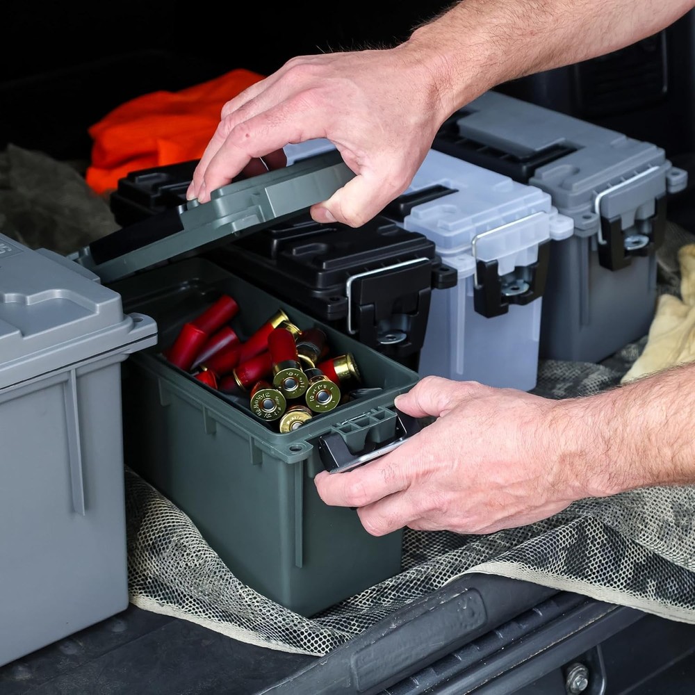 Sheffield 12626 Ammo Storage Box, Stackable .30 Cal Field Boxes, 0.30, Green