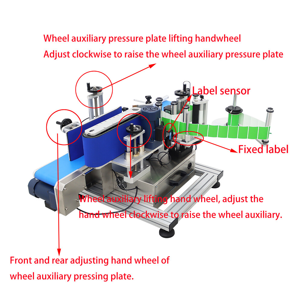 TECHTONGDA Automatic Desktop Conveyor Round Bottle High Speed Labeling Machine