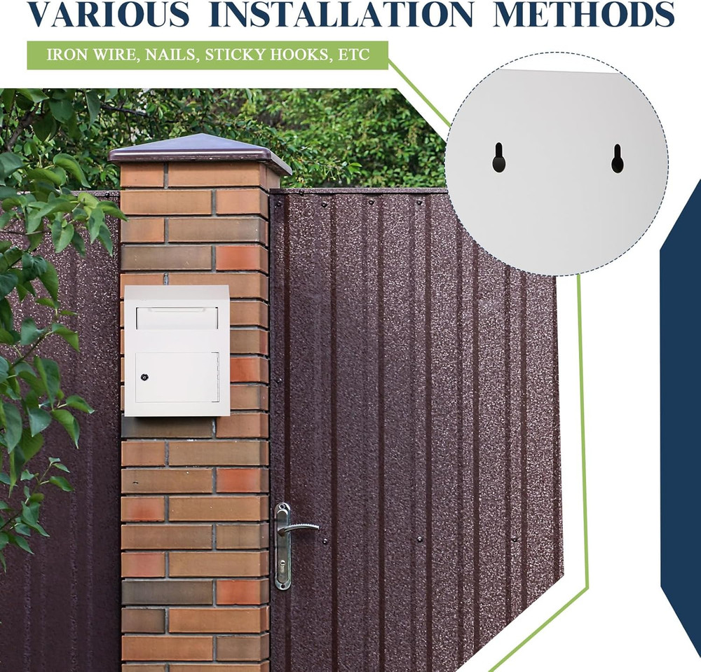 Mailbox for outside Wall Mount Locking Drop Box Wall Mounted Heavy Duty Safe Key