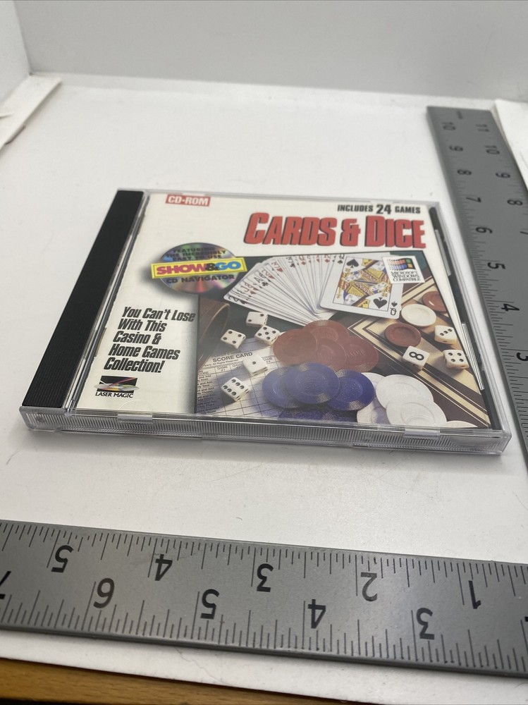 CARDS & DICE CD-ROM • 24 Games •Show & Go CD Rom 55A-831B