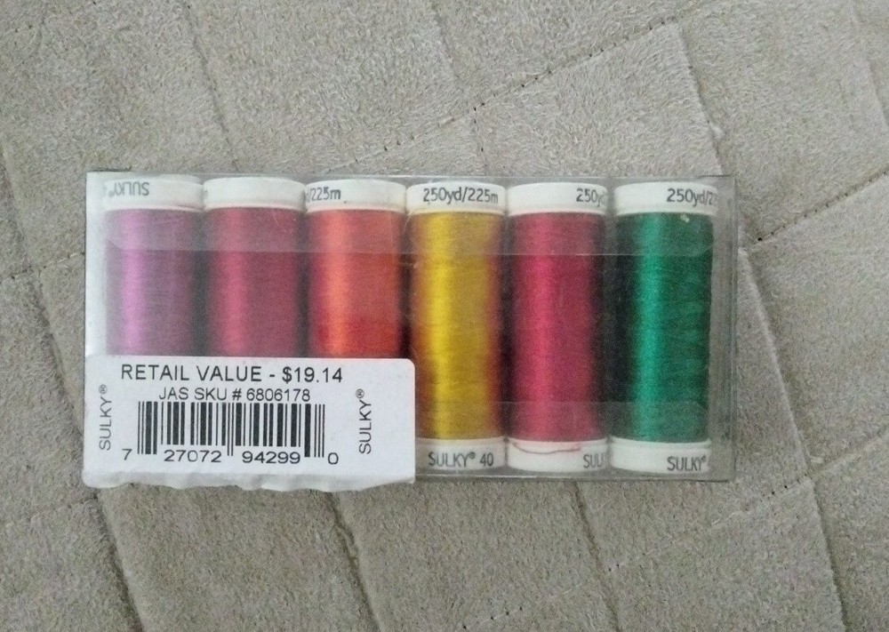 Sulky Embroidery Thread 6 Pack