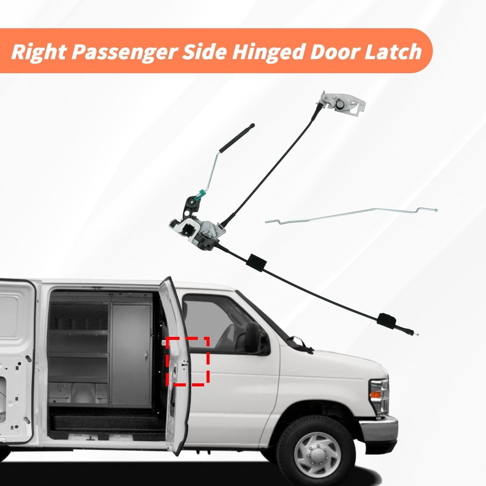 Blycorul Side Door Latch Assembly with Cable & Rod, Right