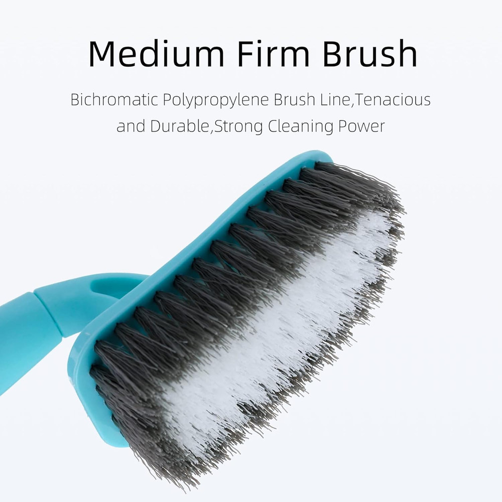 2-Pack Long Handle Scrub Brushes for Bathroom, Kitchen, and Carpet Cleaning