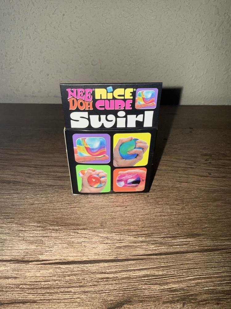 Nee Doh Cube Swirl Super Solid Multicolor Squish Toy 2024