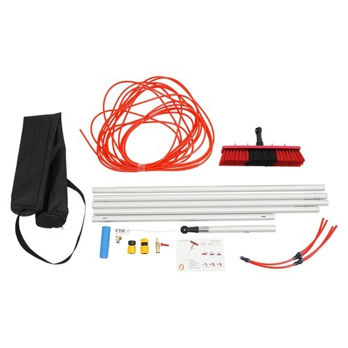Solar Panel Cleaning Brush with Telescopic Pole for Outdoor Use