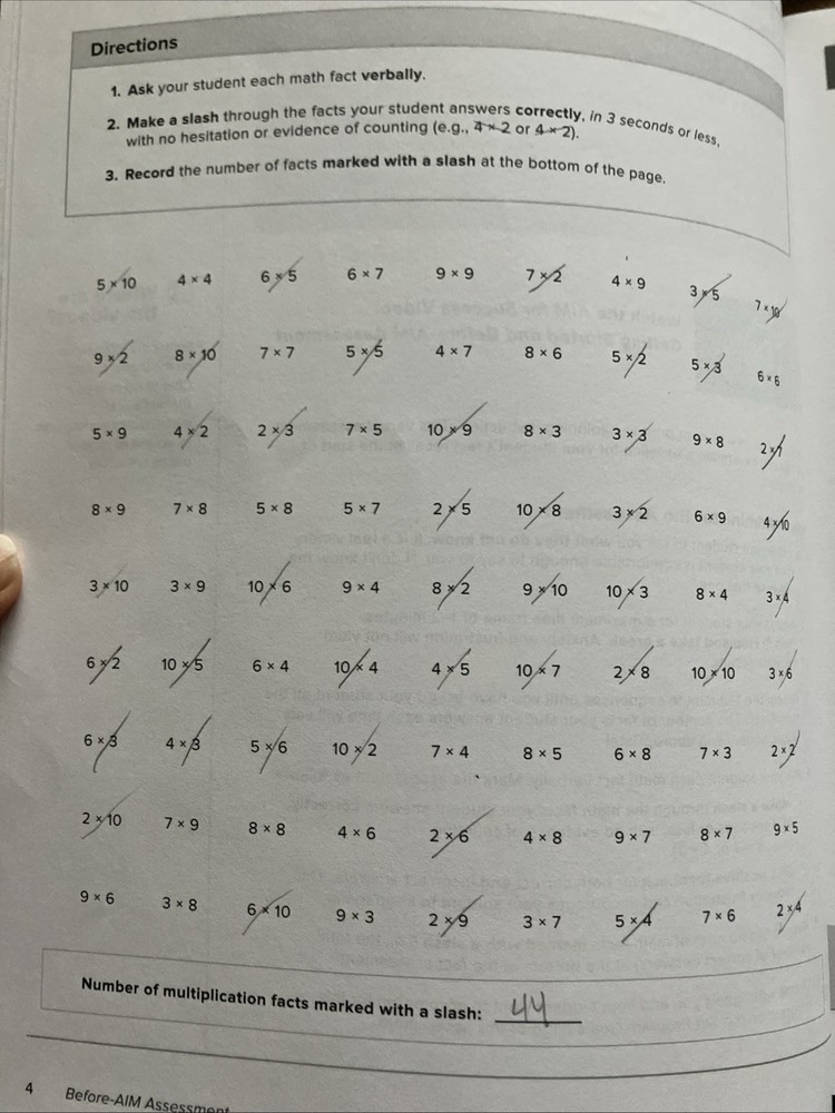 Math U See AIM for Multiplication - Manipulatives Along With Resource Guide