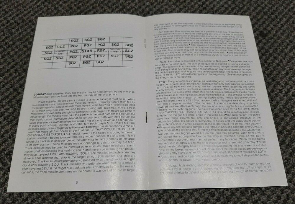 Formalhaut II Space Combat - Attack Wargaming Association 1975 Punched missing