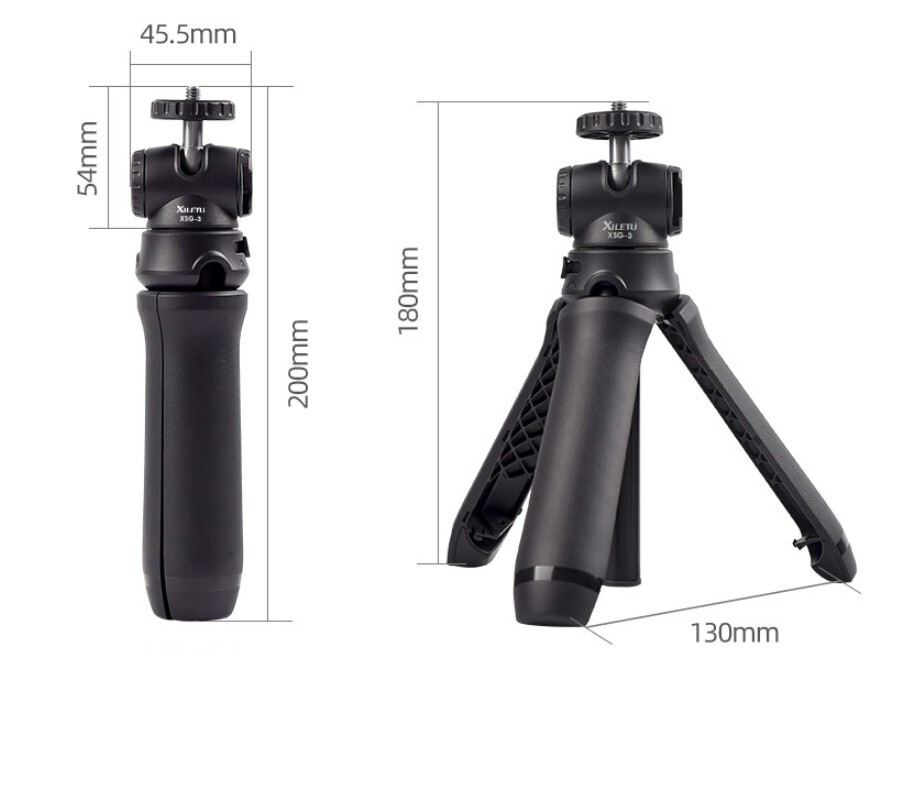 Tripod Stand Extendable Selfie Holder 360° Adjustable Cold Shoe For Camera/DSLR