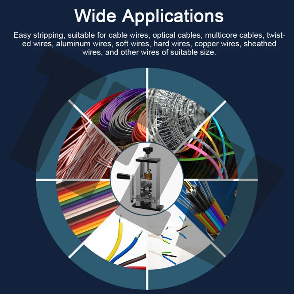 Manual Electric Wire Stripping Machine Cable Stripper Crank Scrap Copper Cutter