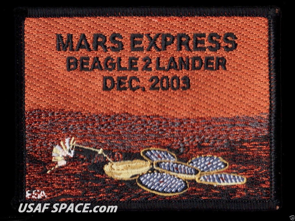 MARS EXPRESS - BEAGLE 2 LANDER DEC, 2003 - 4" NASA JPL SPACE PATCH - MINT *****