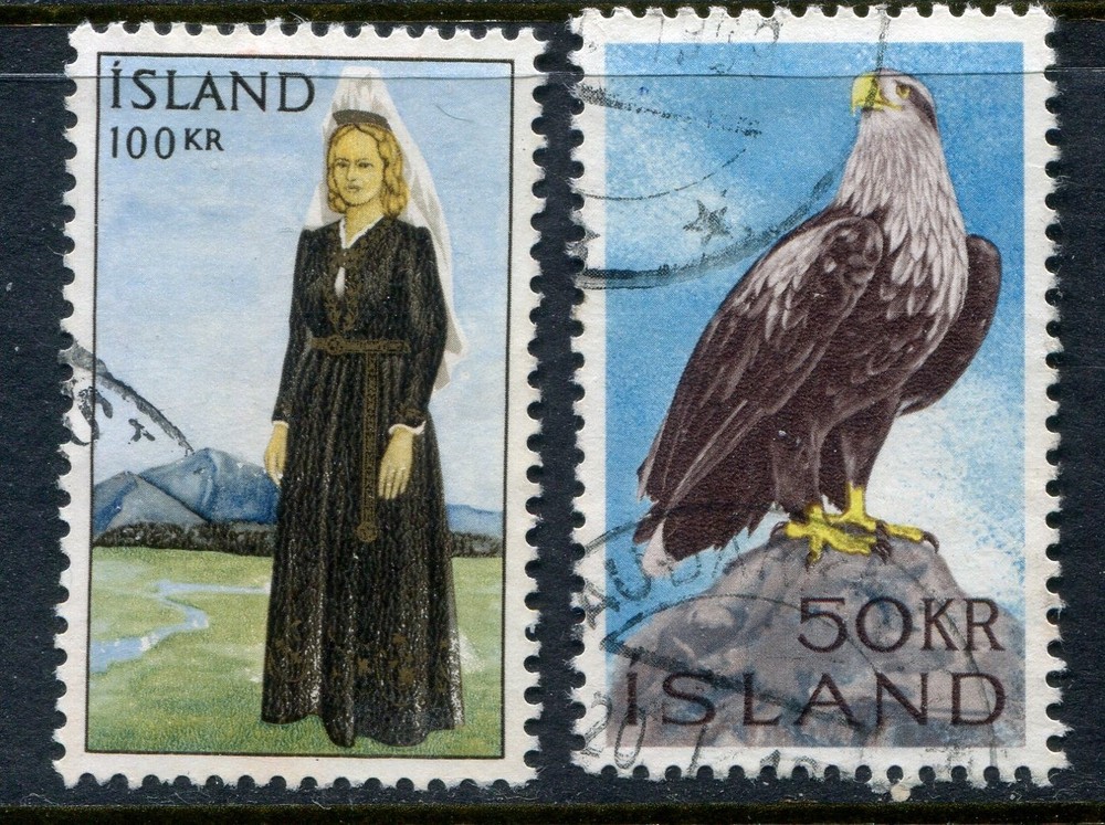 Iceland #378-379 Eagle Complete Set [Used]